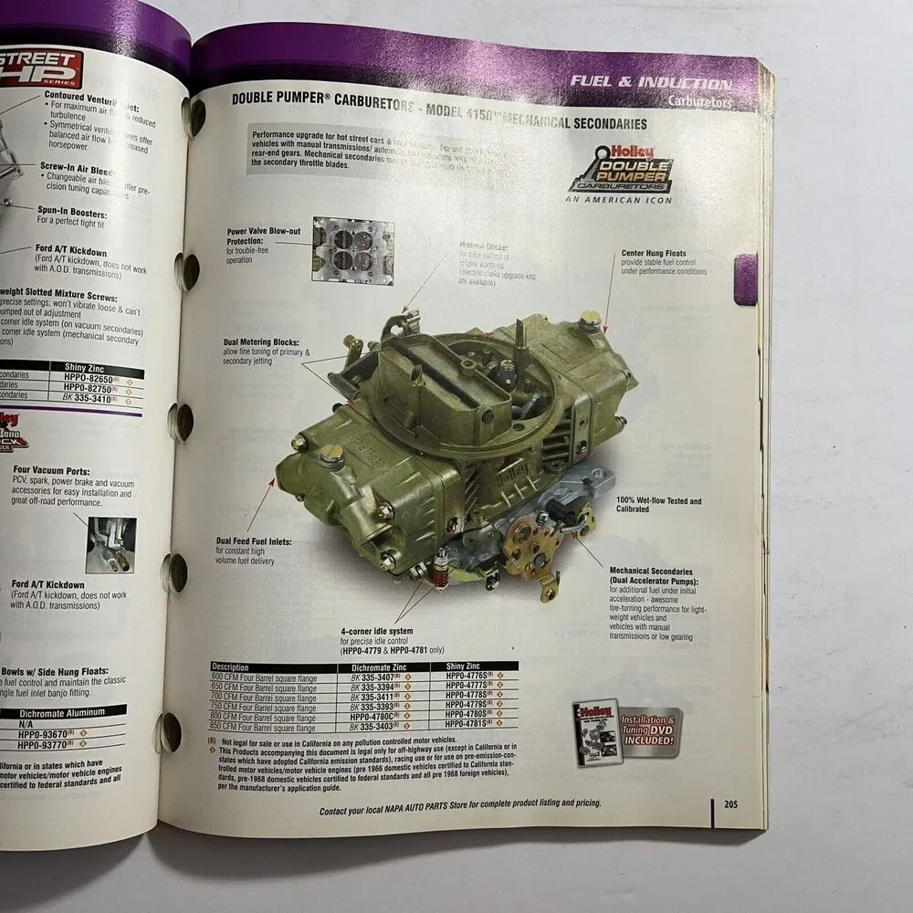 NAPA PSE Performance and Specialty Equipment February 2009 Catalogue